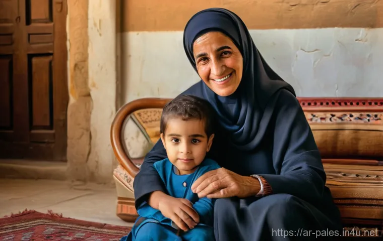 팔레스타인과 이집트의 역사적 연대 - **Prompt:** A heartwarming scene depicting humanitarian aid arriving in a Palestinian community. In ...
